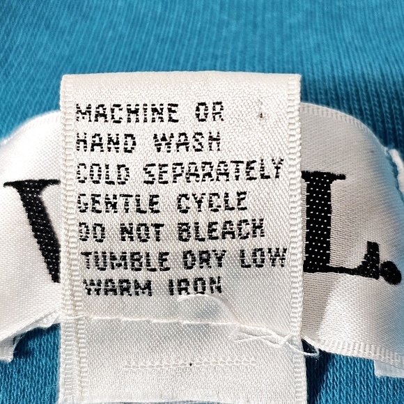 Vintage VTOL Womens Turquoise Blue Quarter-Zip Mock Neck Pullover Size Small - Picture 6 of 6